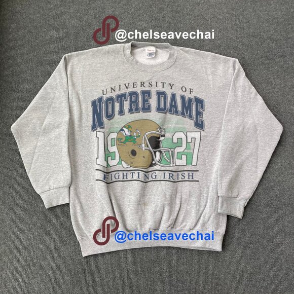 Vintage University of Notre Dame Sweatshirt, Notre Dame Fighting Irish Shirt Tee - Picture 1 of 2
